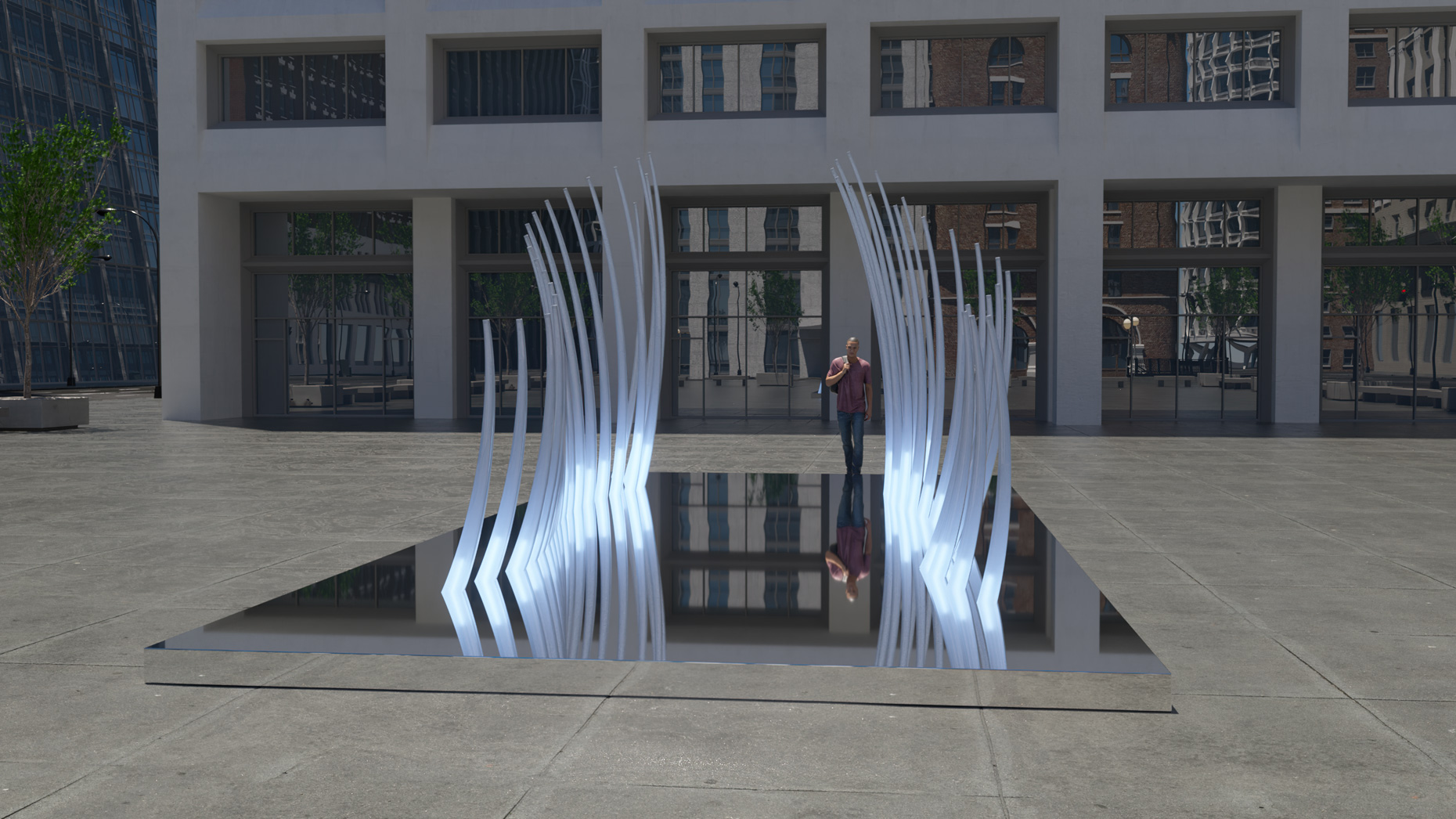 UNI-VERSE Sculpture - In Situ CITY View - 5